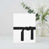 Karate Black Belt Postkarte (Stehend Vorderseite)