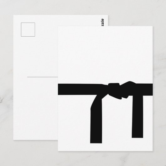 Karate Black Belt Postkarte (Vorne/Hinten)