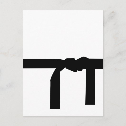 Karate Black Belt Postkarte (Vorderseite)