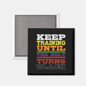 Karate Black Belt Training Japanisch Kampfkunst S Magnet (Vorderseite/Rückseite)