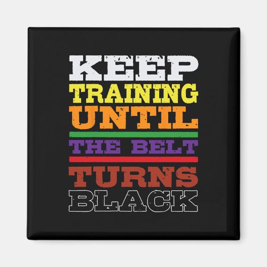 Karate Black Belt Training Japanisch Kampfkunst S Magnet (Vorne)