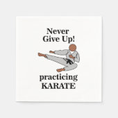 Karate Black Belt verzichten niemals auf das Party Serviette (Vorderseite)
