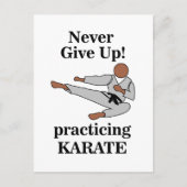 Karate Black Belt verzichten niemals auf Kampfkuns Postkarte (Vorderseite)