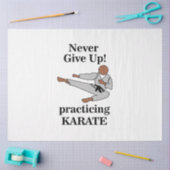 Karate Black Belt verzichten niemals auf Kampfkuns Seidenpapier (Basteln)