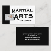 Karate Black & White Card Visitenkarte (Vorne/Hinten)