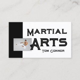 Karate Black & White Card Visitenkarte