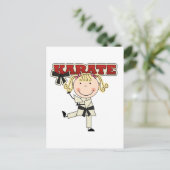 KARATE - Blond Girl T - Shirt and Gifts Postkarte (Stehend Vorderseite)