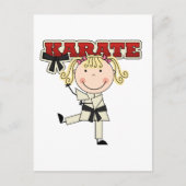 KARATE - Blond Girl T - Shirt and Gifts Postkarte (Vorderseite)