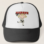 KARATE - blonde Mädchen-T - Shirts und Geschenke Truckerkappe (Vorderseite)
