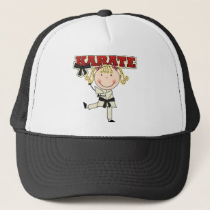 KARATE - blonde Mädchen-T - Shirts und Geschenke Truckerkappe