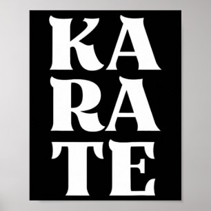 Karate Bold Letters Japanese Martial Art Karateka Poster
