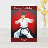 Karate Boy Birthday Karte (Gelbe Blume)