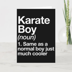 Karate Boy Definition Funny Martial Arts Sports Karte