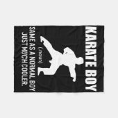 Karate Boy Funny definiert Geschenk für Kampfkunst Fleecedecke (Vorderseite (Horizontal))