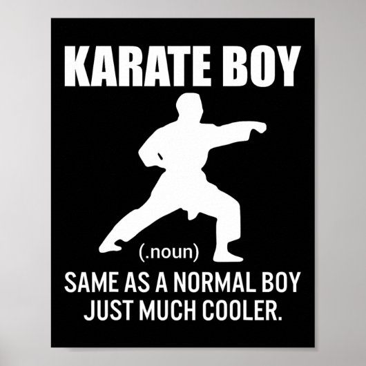Karate Boy Funny definiert Geschenk für Kampfkunst Poster (Vorne)