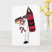 Karate Boy Greeting Card Karte (Gelbe Blume)