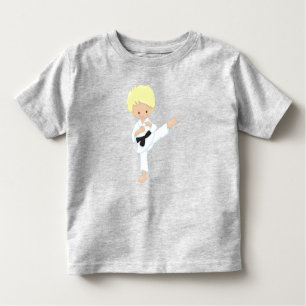Karate Boy, Niedlicher Junge, Blonde Hair, Schwarz Kleinkind T-shirt