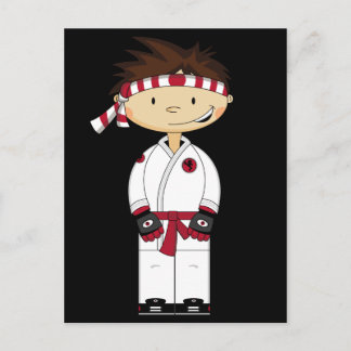 Karate Boy Postcard Postkarte