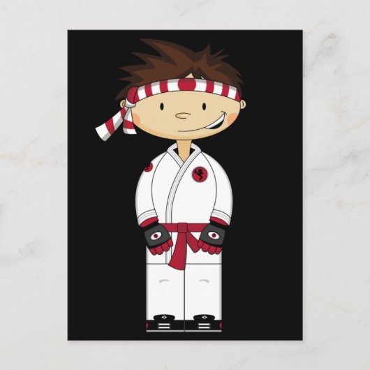 Karate Boy Postcard Postkarte (Vorderseite)