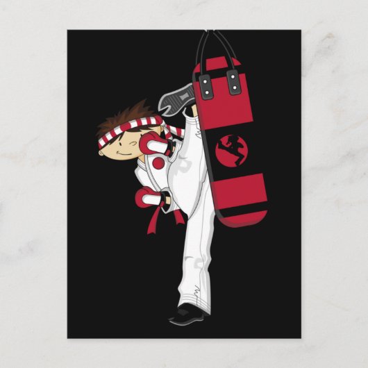 Karate Boy Postcard Postkarte (Vorderseite)