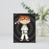 Karate Boy Postcard Postkarte (Stehend Vorderseite)
