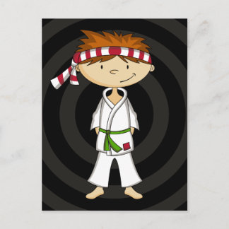 Karate Boy Postcard Postkarte