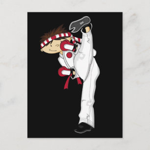 Karate Boy Postcard Postkarte