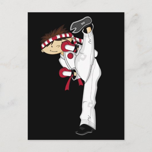 Karate Boy Postcard Postkarte (Vorderseite)