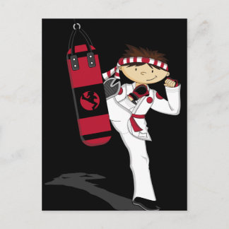 Karate Boy Postcard Postkarte
