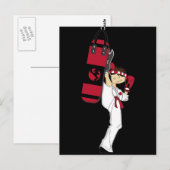Karate Boy Postcard Postkarte (Vorne/Hinten)