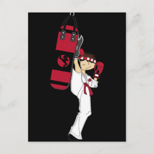 Karate Boy Postcard Postkarte