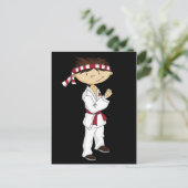 Karate Boy Postcard Postkarte (Stehend Vorderseite)
