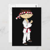 Karate Boy Postcard Postkarte (Vorne/Hinten)