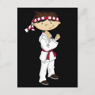 Karate Boy Postcard Postkarte