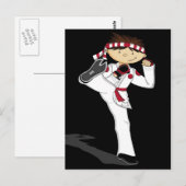 Karate Boy Postcard Postkarte (Vorne/Hinten)