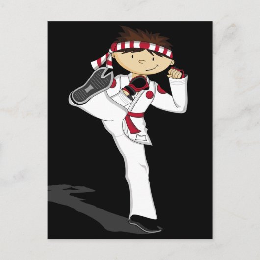 Karate Boy Postcard Postkarte (Vorderseite)