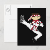 Karate Boy Postcard Postkarte (Vorne/Hinten)