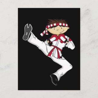 Karate Boy Postcard Postkarte