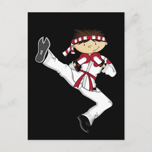 Karate Boy Postcard Postkarte (Vorderseite)