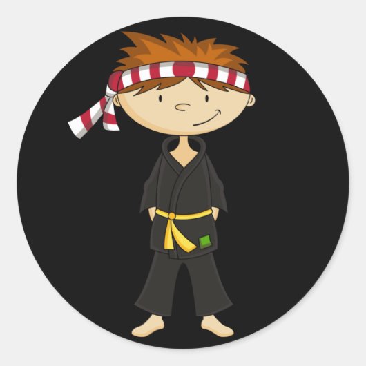 Karate Boy Sticker Sheet (Vorderseite)