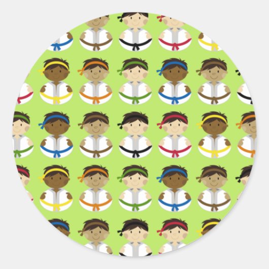 Karate Boy Sticker Sheet (Vorderseite)