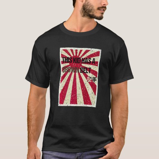 Karate-Braungurt Jugend Kind T-Shirt (Vorderseite)