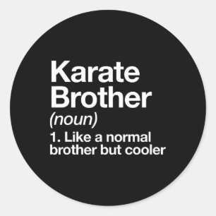 Karate Brother Definition Funny Sports Marathon Ar Runder Aufkleber