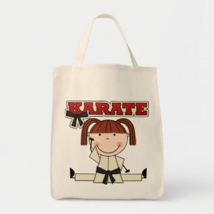 KARATE - brünette Mädchen-T - Shirts und Geschen Tragetasche