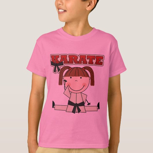 KARATE - brünette Mädchen-T - Shirts und Geschenke (Vorderseite)
