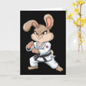 Karate Bunny Martial Arts Rabbit Funny für Kinder  Karte (Gelbe Blume)
