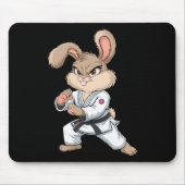 Karate Bunny Martial Arts Rabbit Funny für Kinder Mousepad (Vorne)