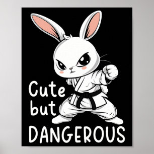 Karate Bunny Niedlich, aber gefährlich lustige Kam Poster