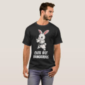 Karate Bunny Niedlich, aber gefährlich lustige Kam T-Shirt (Vorne ganz)