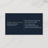 Karate Business Card Visitenkarte (Rückseite)